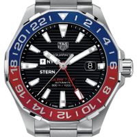 NYU Stern Men's TAG Heuer Automatic GMT Aquaracer with Black Dial and Blue & Red Bezel