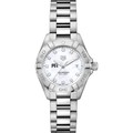 click to view MIT Women's TAG Heuer Steel Aquaracer with MOP Diamond Dial - Image 2