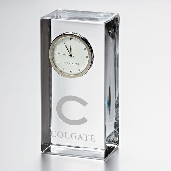 Colgate Tall Glass Desk Clock by Simon Pearce - Image 1