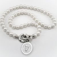 Georgia Tech Pearl Necklace with Sterling Silver Charm
