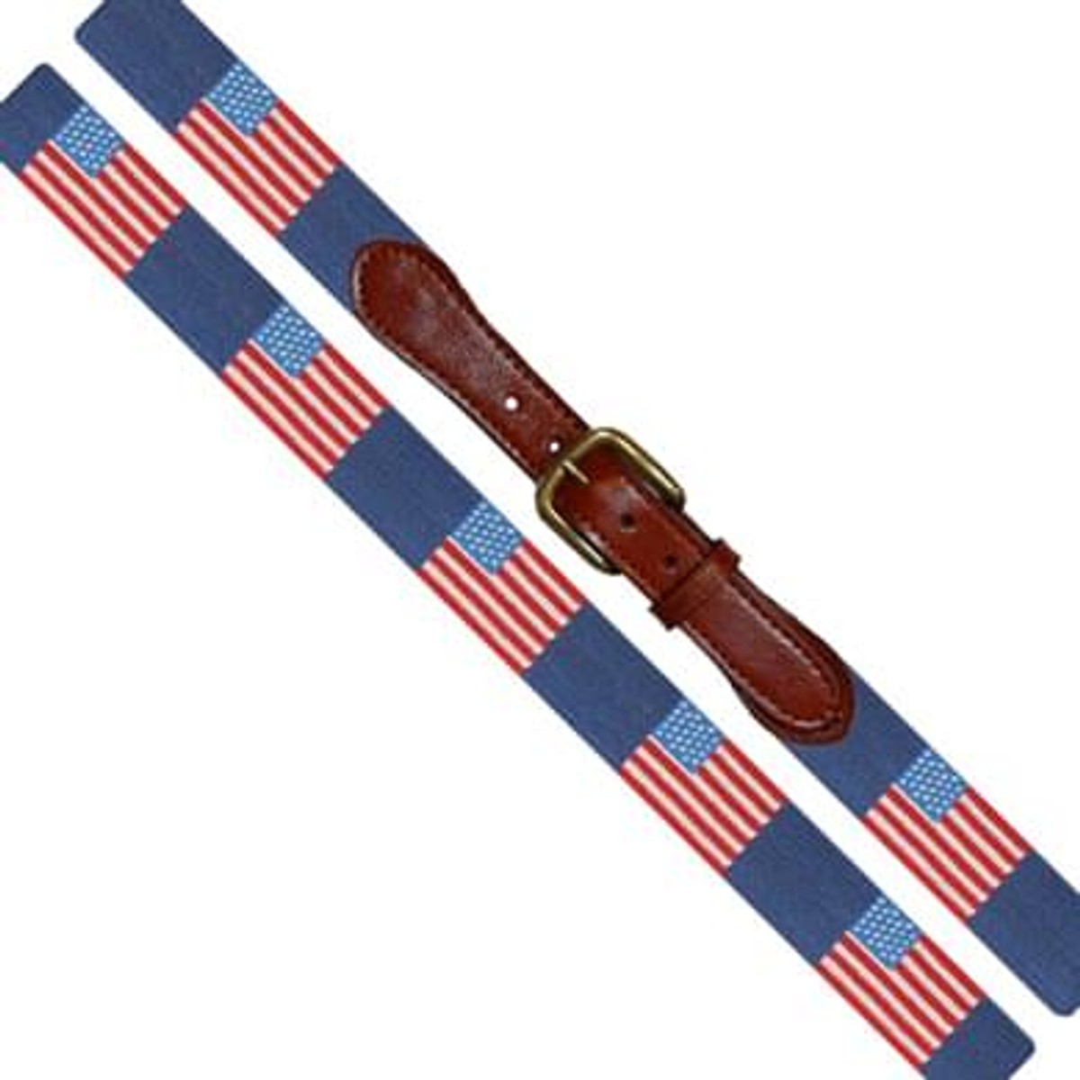American Flag Needlepoint Belt by M.LaHart