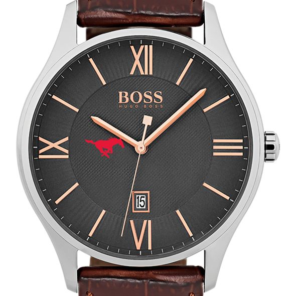 Southern Methodist University Men's BOSS Classic with Leather Strap from M.LaHart
