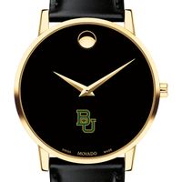 Baylor Men's Movado Gold Museum Classic Leather