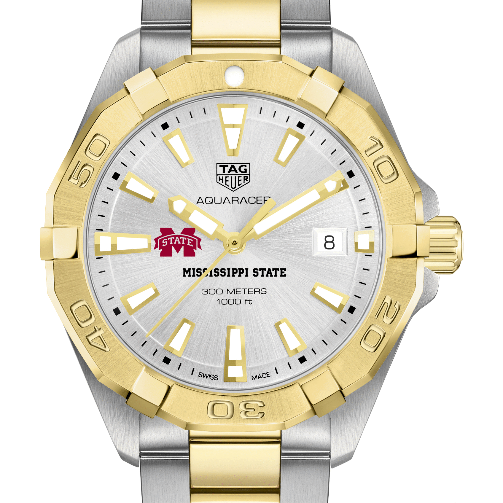 Mississippi State Men's TAG Heuer Two-Tone Aquaracer