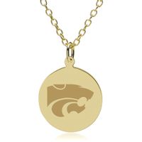 Kansas State 18K Gold Pendant & Chain