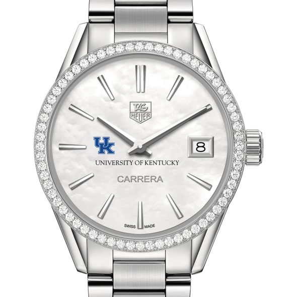 University of Kentucky Women's TAG Heuer Steel Carrera with MOP Dial & Diamond Bezel
