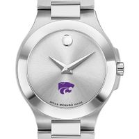 Kansas State Women's Movado Collection Stainless Steel Watch with Silver Dial