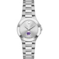 Kansas State Women's Movado Collection Stainless Steel Watch with Silver Dial - Image 2