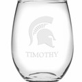 Michigan State Stemless Wine Glasses Made in the USA - Set of 4 - Image 2