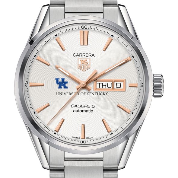University of Kentucky Men's TAG Heuer Day/Date Carrera with Silver Dial & Bracelet