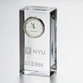 NYU Stern Tall Glass Desk Clock by Simon Pearce - Image 1