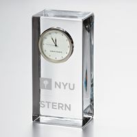 NYU Stern Tall Glass Desk Clock by Simon Pearce