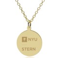 NYU Stern 18K Gold Pendant & Chain - Image 1