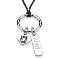 US Military Academy Silk Necklace with Enamel Charm & Sterling Silver Tag - Image 1