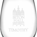 Seton Hall Stemless Wine Glasses Made in the USA - Set of 4 - Image 3