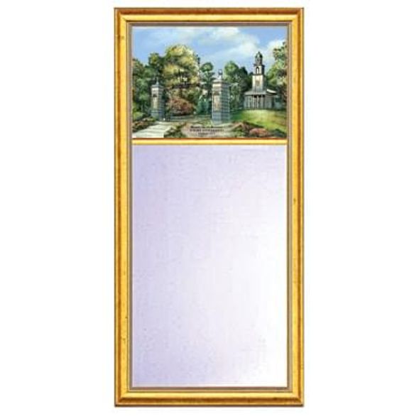 Emory Eglomise Mirror with Gold Frame