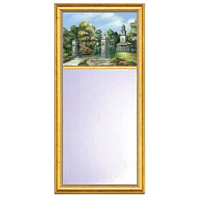 Emory Eglomise Mirror with Gold Frame