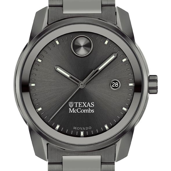 McCombs School of Business Men's Movado BOLD Gunmetal Grey with Date Window - Image 1