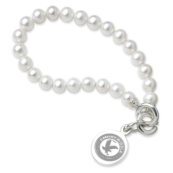 Embry-Riddle Pearl Bracelet with Sterling Silver Charm - Image 1
