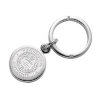 Northeastern Sterling Silver Insignia Key Ring