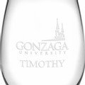 Gonzaga Stemless Wine Glasses Made in the USA - Set of 2 - Image 3