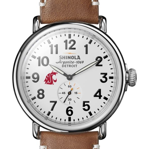 WSU Shinola Watch, The Runwell 47mm White Dial - Image 1