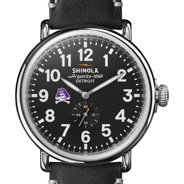 ECU Shinola Watch, The Runwell 47mm Black Dial - Image 1