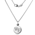 Wake Forest University Necklace with Charm in Sterling Silver - Image 2