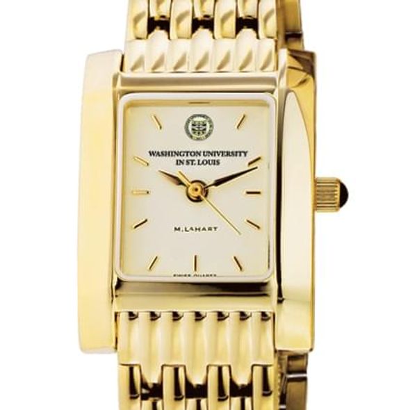 WUSTL Women's Gold Quad Watch with Bracelet