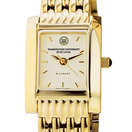 WUSTL Women's Gold Quad Watch with Bracelet