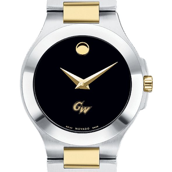 George Washington Women's Movado Collection Two-Tone Watch with Black Dial - Image 1