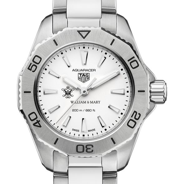 William & Mary Women's TAG Heuer Steel Aquaracer with Silver Dial - Image 1
