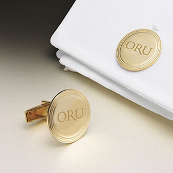 Oral Roberts 18K Gold Cufflinks - Image 1