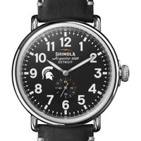 Michigan State Shinola Watch, The Runwell 47mm Black Dial