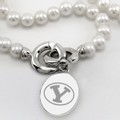 Brigham Young University Pearl Necklace with Sterling Silver Charm - Image 2