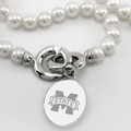 Mississippi State Pearl Necklace with Sterling Silver Charm - Image 2