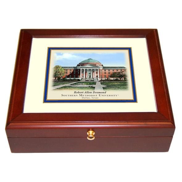 Southern Methodist University Eglomise Desk Box At M Lahart