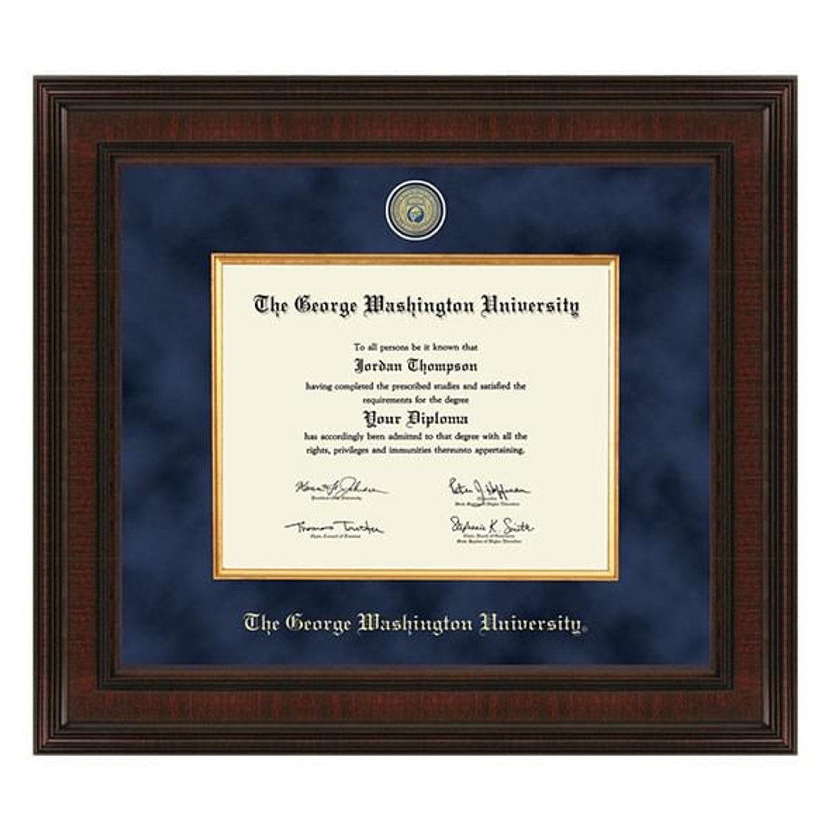 George Washington University Diploma Frame - Excelsior | Graduation Gift