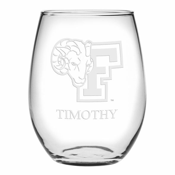 Fordham Stemless Wine Glasses Made in the USA - Set of 2 - Image 1