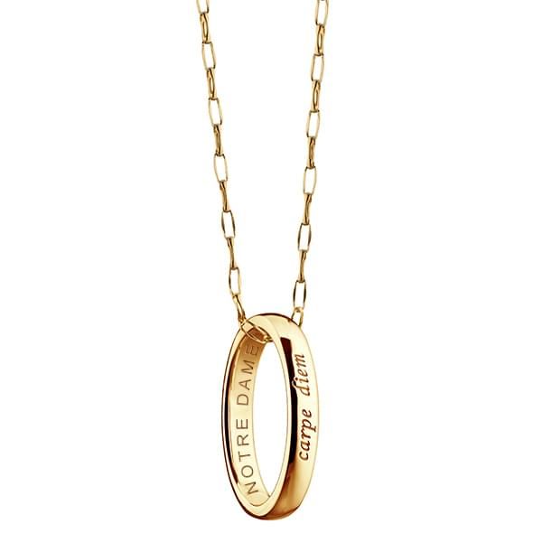 ND Monica Rich Kosann Carpe Diem Poesy Ring Necklace Gold - Image 1
