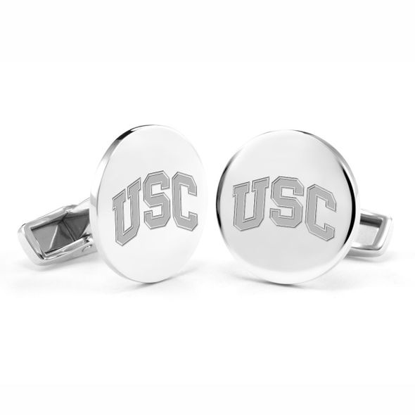 University of Southern California Cufflinks in Sterling Silver - Image 1