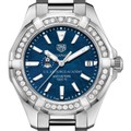 click to view USAFA Women's TAG Heuer 35mm Steel Aquaracer with Blue Dial - Image 1