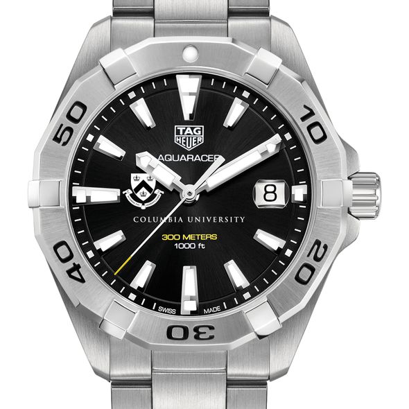 Columbia University Men's TAG Heuer Steel Aquaracer with Black Dial