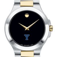 Yale Men's Movado Collection Two-Tone Watch with Black Dial