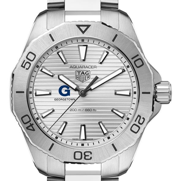 Georgetown Men's TAG Heuer Steel Aquaracer with Silver Dial - Image 1
