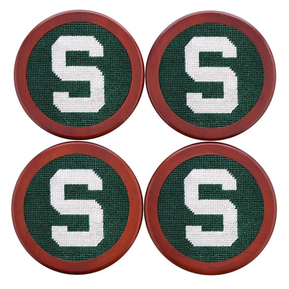 Michigan State Needlepoint Coasters