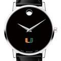 University of Miami Men's Movado Museum with Leather Strap - Image 1