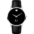 University of Miami Men's Movado Museum with Leather Strap - Image 2