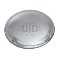 UT Dallas Glass Dome Paperweight by Simon Pearce
