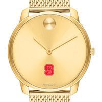 NC State Men's Movado Bold Gold 42 with Mesh Bracelet